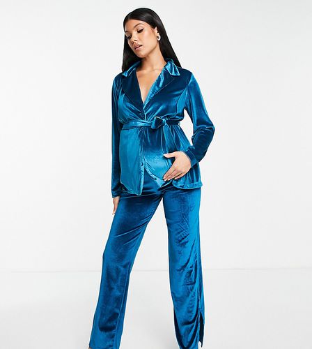 Mamalicious Maternity - Pantaloni in jersey vellutato in coordinato - Mama.licious - Modalova