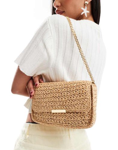 Borsa in rafia beige chiaro a tracolla - Mango - Modalova