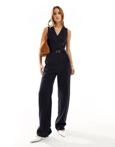 Tuta jumpsuit sartoriale con gilet blu navy - Mango - Modalova