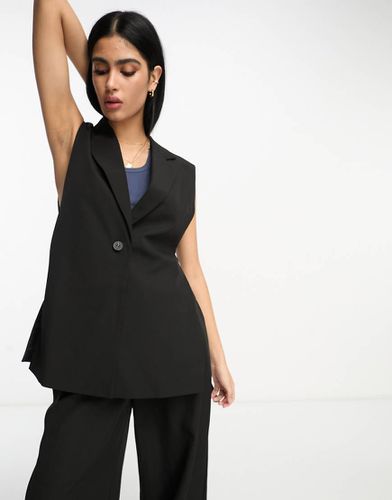 Blazer oversize senza maniche con spacchi laterali in coordinato - Miss Selfridge - Modalova