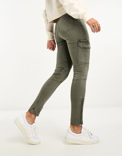 Jeans skinny cargo color kaki - Miss Selfridge - Modalova