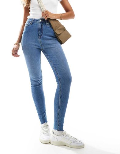 Jeans skinny lavaggio medio a vita alta - Miss Selfridge - Modalova