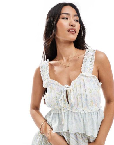 Mix & Match - Top à petites fleurs - Bleu - Miss Selfridge - Modalova