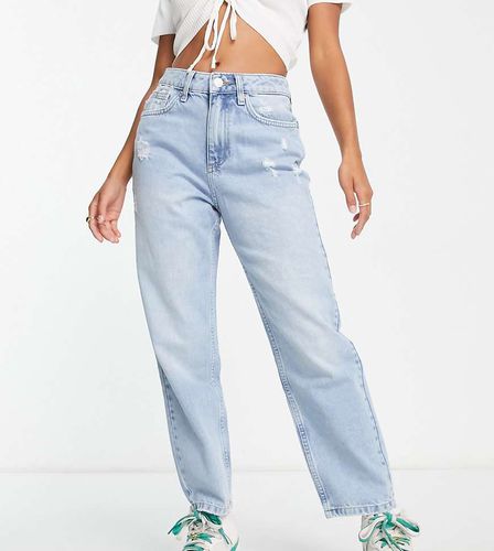 Petite - Jeans mom a vita alta lavaggio azzurro - Miss Selfridge - Modalova