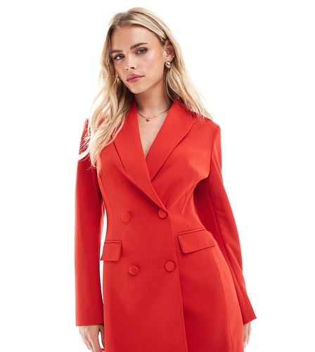 Vestito blazer rosso aderente in vita - Miss Selfridge Petite - Modalova