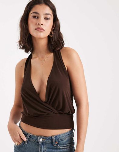 Top cache-caur à décolleté plongeant - Miss Selfridge - Modalova