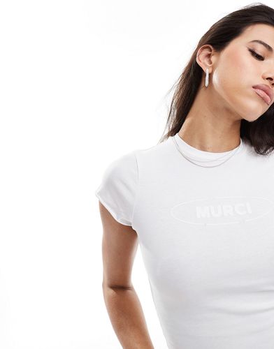 T-shirt mini bianca con logo - Murci - Modalova