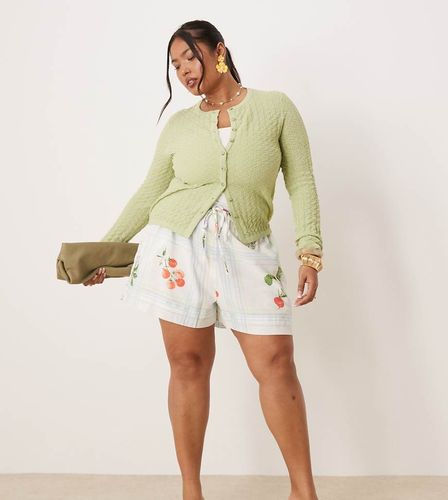 Jen - Short à carreaux et imprimé fruits - Nobody's Child Plus - Modalova