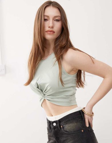 Crop top torsadé sur le devant - Sauge pâle - Noisy May - Modalova