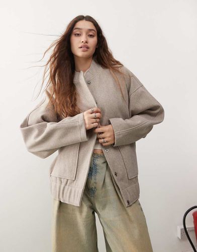 Giacca bomber beige mélange - Noisy May - Modalova