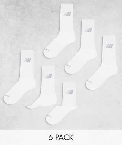 Confezione da 6 paia di calzini corti tecnici bianchi - New Balance - Modalova