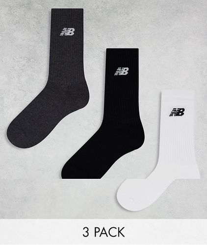 Confezione da 3 paia di calzini di diversi colori con logo - New Balance - Modalova