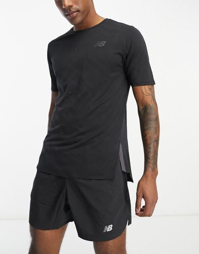 Q Speed - T-shirt in jacquard nera - New Balance - Modalova