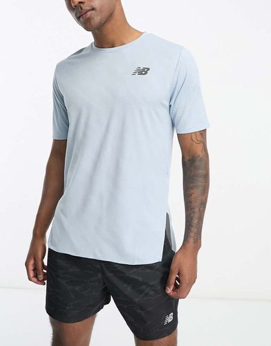 Q Speed - Top a maniche corte in jacquard blu - New Balance - Modalova