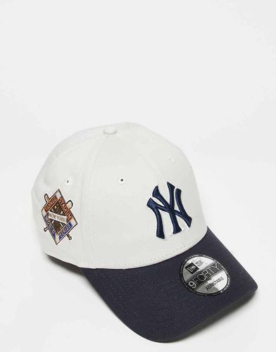 NY Yankees 9forty - Cappellino bianco con logo a contrasto - New Era - Modalova