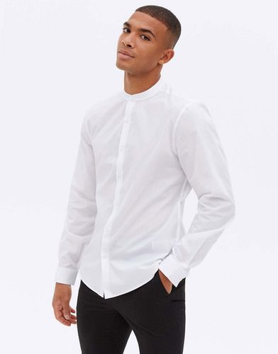 Camicia serafino a maniche lunghe bianca - New Look - Modalova
