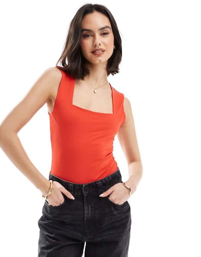 Body moulant à encolure carrée - New Look - Modalova