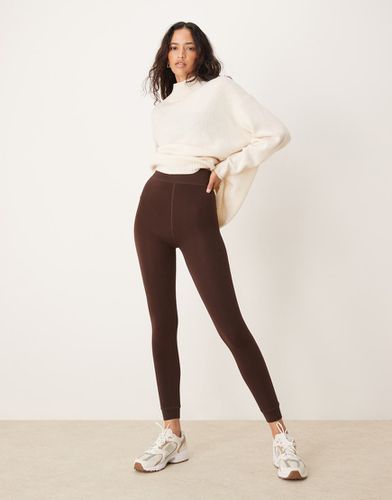 Leggings marroni con fodera in pile - New Look - Modalova