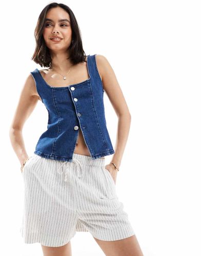 Short en lin à rayures - New Look - Modalova