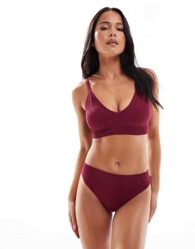 String nervuré sans coutures - Bordeaux - New Look - Modalova