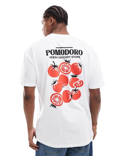 T-shirt bianca con grafica "Pomodoro" - New Look - Modalova