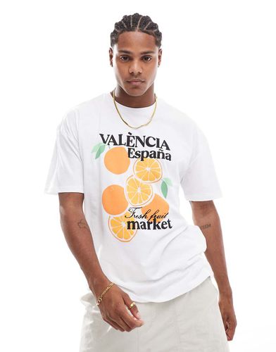 T-shirt bianca con grafica "Valencia" - New Look - Modalova