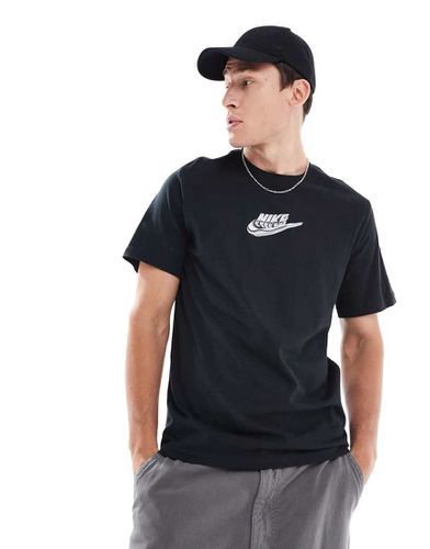 T-shirt unisex nera con stampa grafica del logo Swoosh - Nike - Modalova