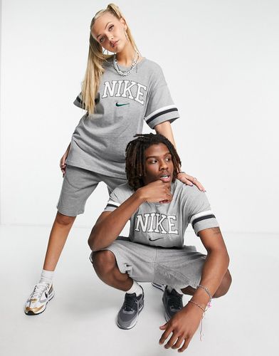 T-shirt unisex stile college rétro scuro mélange - Nike - Modalova