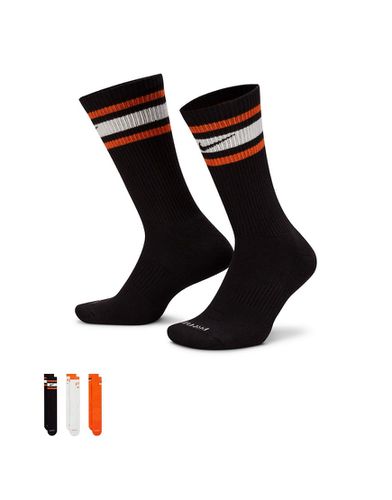 Confezione da 3 paia di calzini ammortizzati unisex con logo neri, bianchi e arancioni - Nike Training - Modalova
