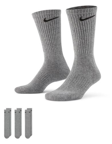 Everyday Cushioned - Confezione da 3 paia di calzini imbottiti grigi - Nike Training - Modalova