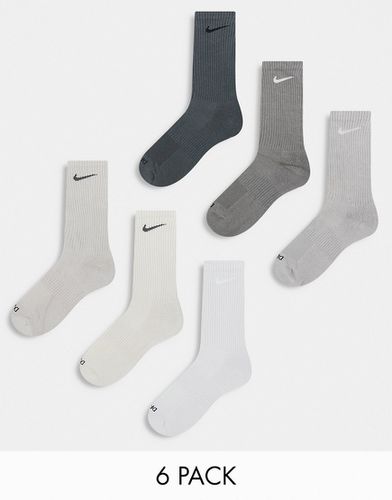 Everyday Cushioned Plus - Confezione da 6 paia di calzini sportivi ammortizzati grigi - Nike Training - Modalova