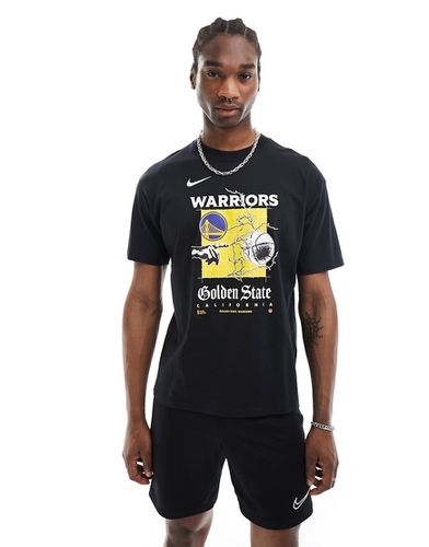 NBA - T-shirt unisex nera con logo dei Golden State Warriors - Nike Basketball - Modalova