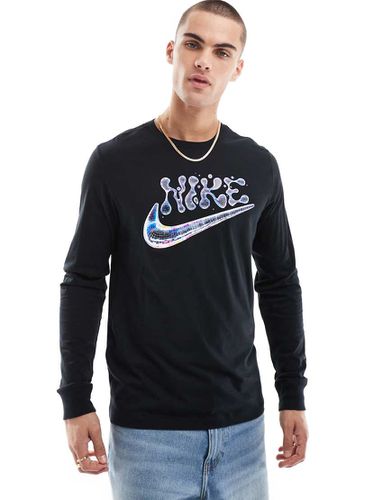 Futura - Maglia a maniche lunghe nera con logo - Nike - Modalova