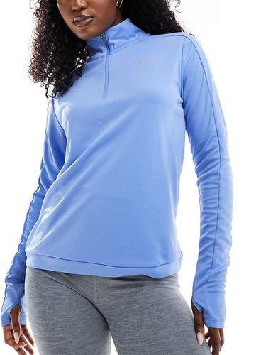 Pacer Dri-FIT - Top a maniche lunghe azzurro con zip corta - Nike Running - Modalova