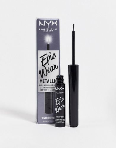 Eyeliner liquido metallizzato Epic Wear - Gunmetal - NYX Professional Makeup - Modalova