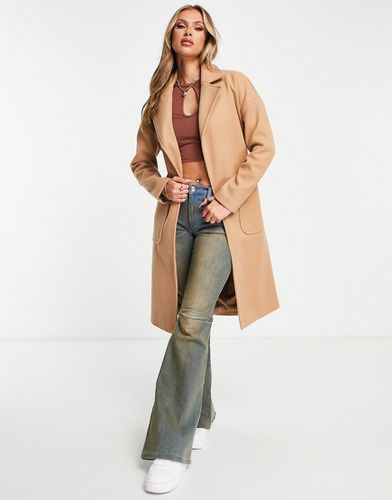 Cappotto taglio lungo con cintura color cammello - SNDYS - Modalova