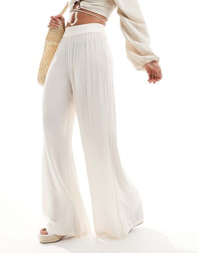 Southbeach - Pantaloni da mare oversize color crema - South Beach - Modalova