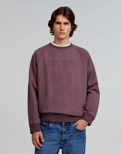 Maglione bordeaux con toppa - Scalpers - Modalova