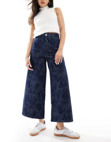 Pantaloni culotte in denim indaco scuro lucido - Scalpers - Modalova