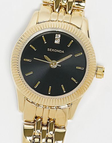 Orologio con bracciale da donna dorato con quadrante nero - Sekonda - Modalova
