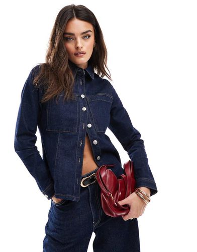 Camicia aderente in denim con tasche - Selected - Modalova