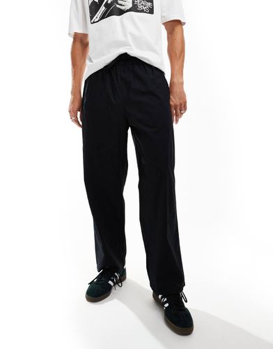 Pantaloni ampi neri leggeri in popeline - Selected Homme - Modalova