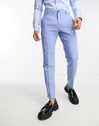 Pantaloni da abito in misto lino azzurri - Selected Homme - Modalova