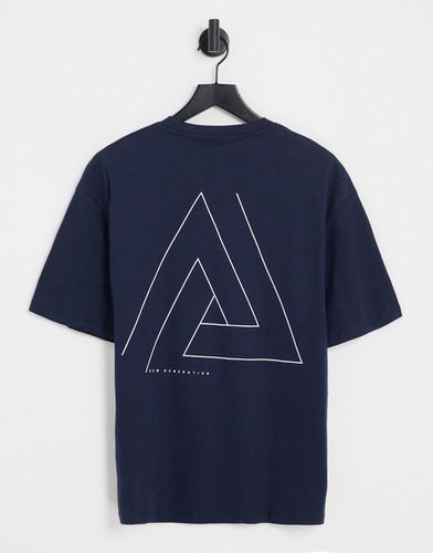 T-shirt oversize con stampa di triangolo sul retro - Selected Homme - Modalova