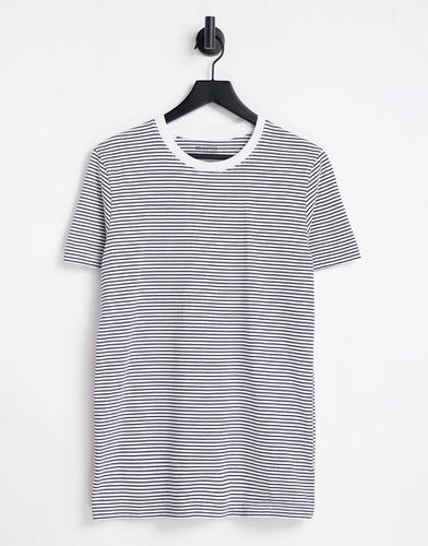 T-shirt slim fit in cotone a righe - NAVY - Selected Homme - Modalova