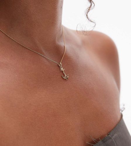 Collana in vermeil 18 kt con ciondolo a forma di ancora - Seol + Gold - Modalova