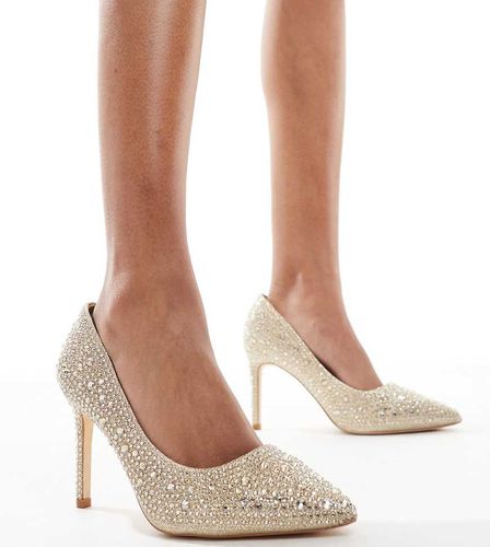 SEQWL - Scarpe décolleté a punta decorate con strass a pianta larga - SEQWL Wide Fit - Modalova