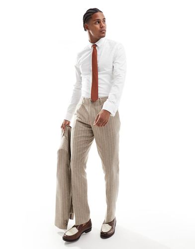 Shelby and Sons - Pantaloni sartoriali beige gessati in coordinato - Shelby & Sons - Modalova