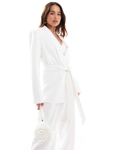 Blazer sartoriale da sposa con spalline strutturate in coordinato - Six Stories - Modalova