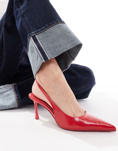 Simmi London - Lissa - Scarpe con tacco rosse a punta con cinturino sul retro - SIMMI Shoes - Modalova